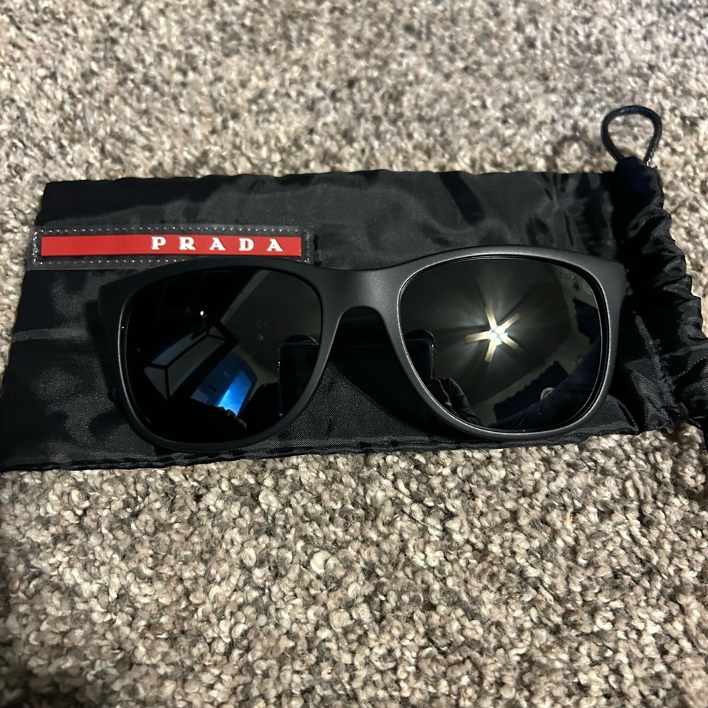 Black, Authentic Prada Sunglasses - image 1